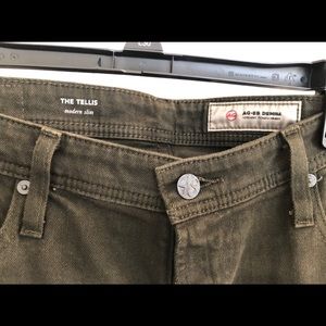 Mens Nordstrom’s AG-ED Forrest Green Denim Jeans.